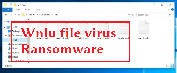 Wnlu file virus Ransomware