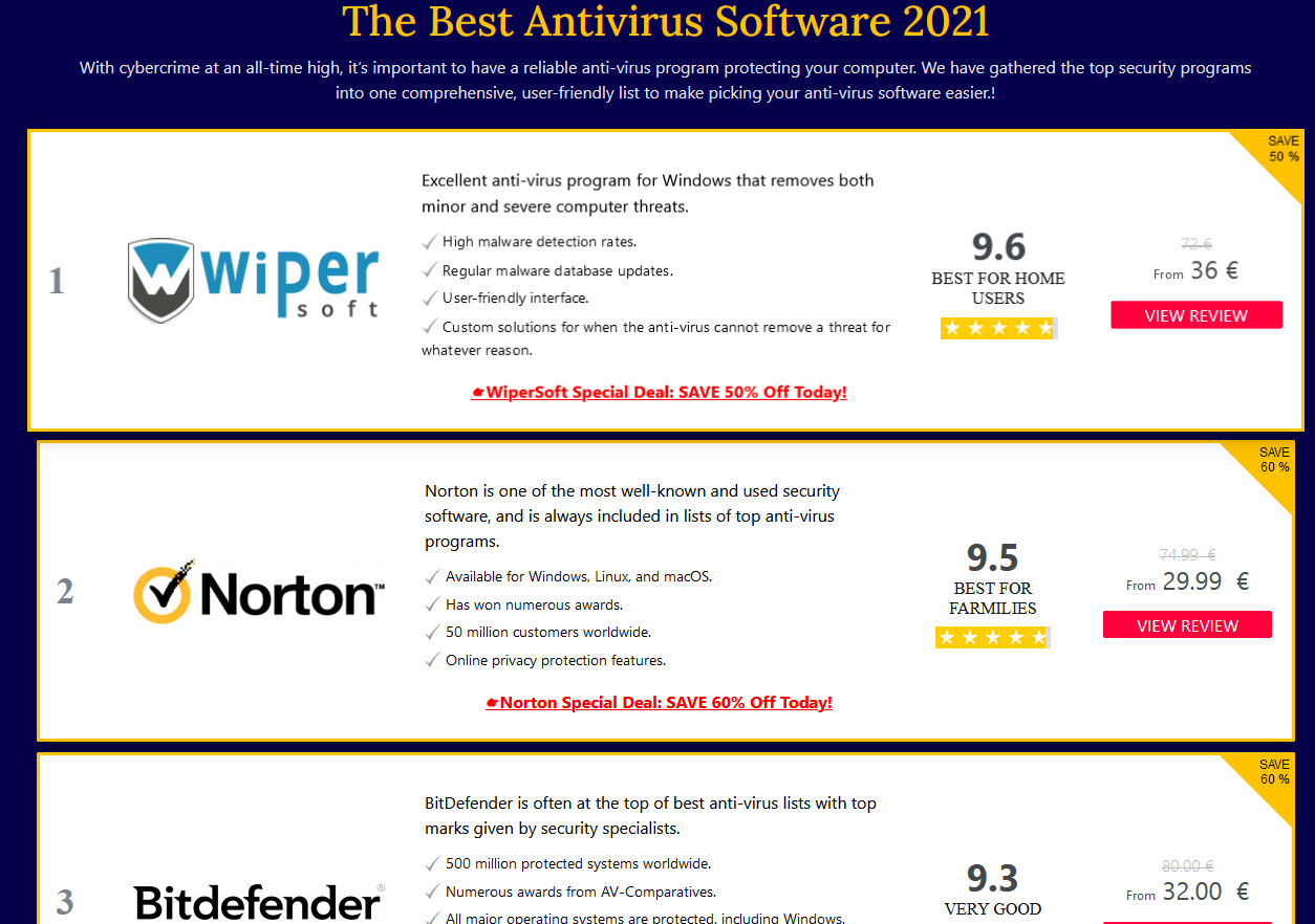 Bedst til Antivirus Windows 11
