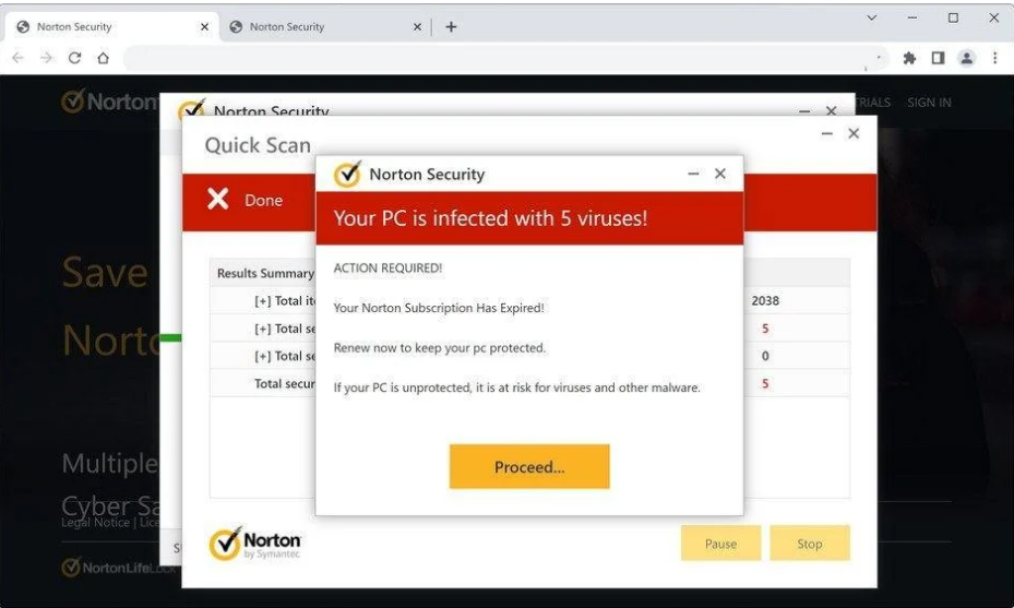 What is Your Computer Might Be Infected With Critical Viruses POP-UP Scam