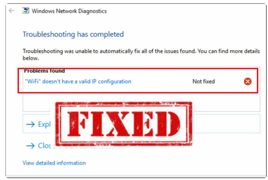 2022 How to Fix WiFi Doesn't Have a Valid IP Configuration Error