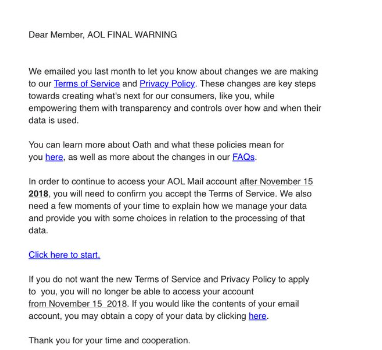 AOL Email Truffa 2022 Giugno – Come riconoscere?