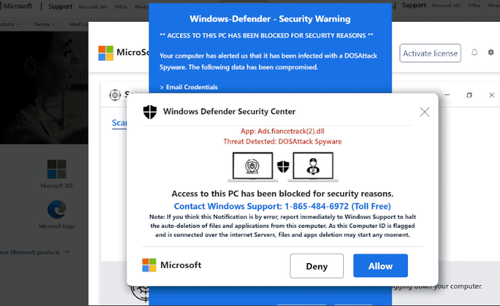 Windows Defender Security Center POP-UP Scam