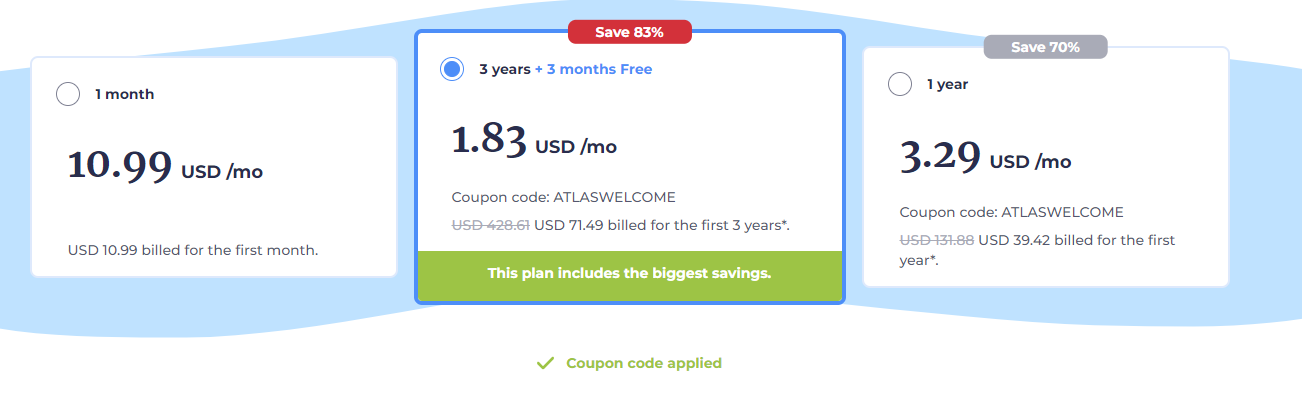 Atlas VPN price