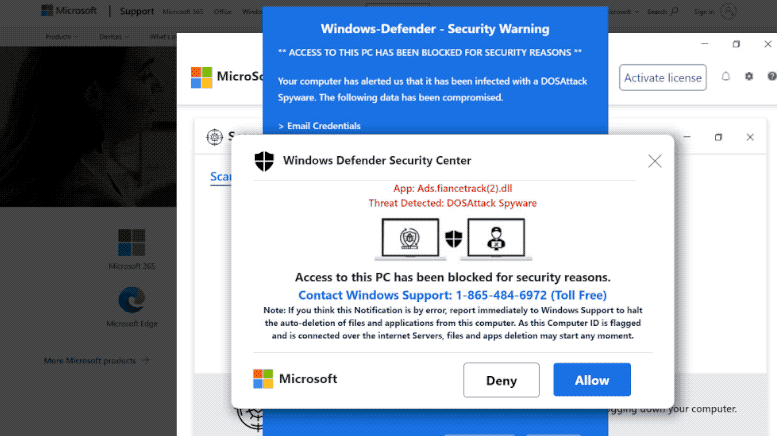 Unikaj oszukiwania przez fałszywe alerty ” Windows Defender Security Center „