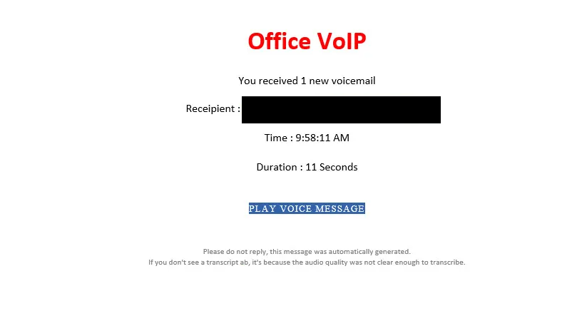 voicemail phishing