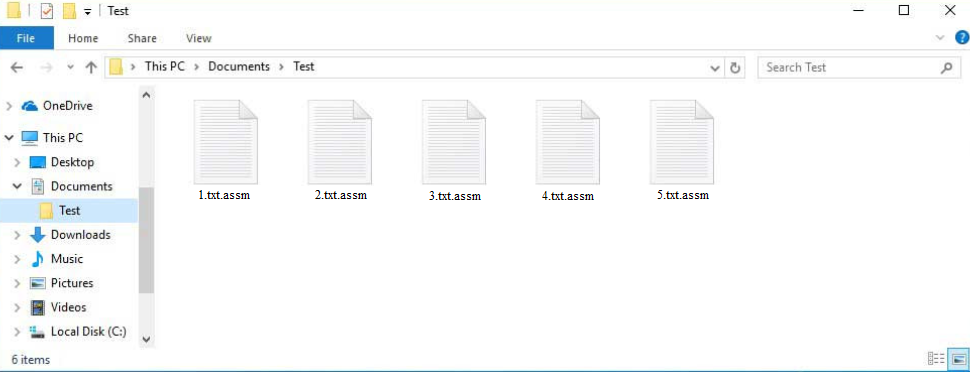 Assm ransomware files