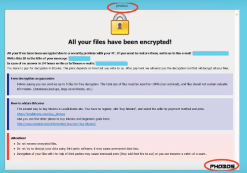 Remove Unknown (Phobos) Ransomware