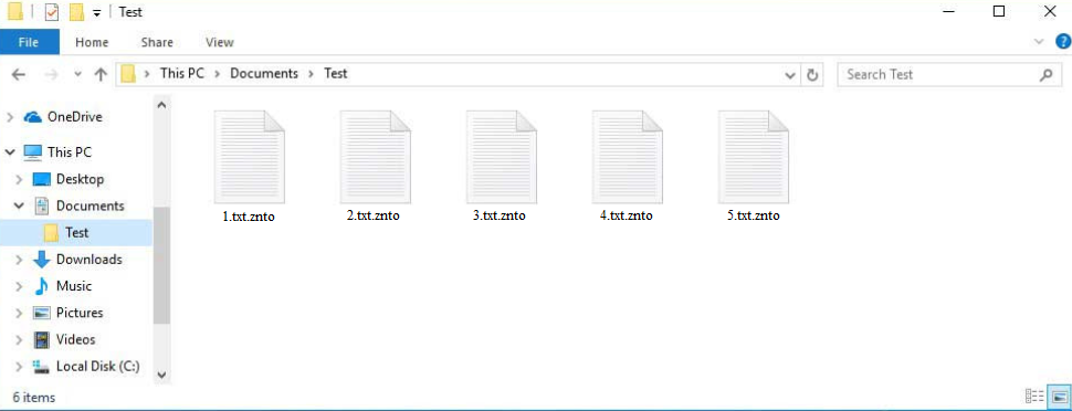 Znto ransomware files