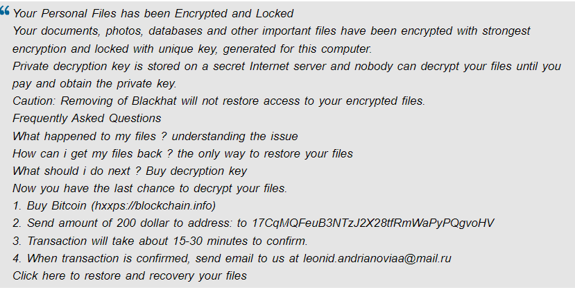 Remove Adrianov Ransomware and unlock files