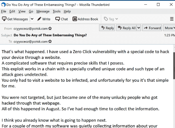‘I hacked your device’ Email Scam – Hur hanterar man det?