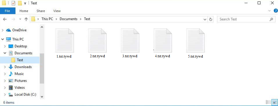 Tywd ransomware files