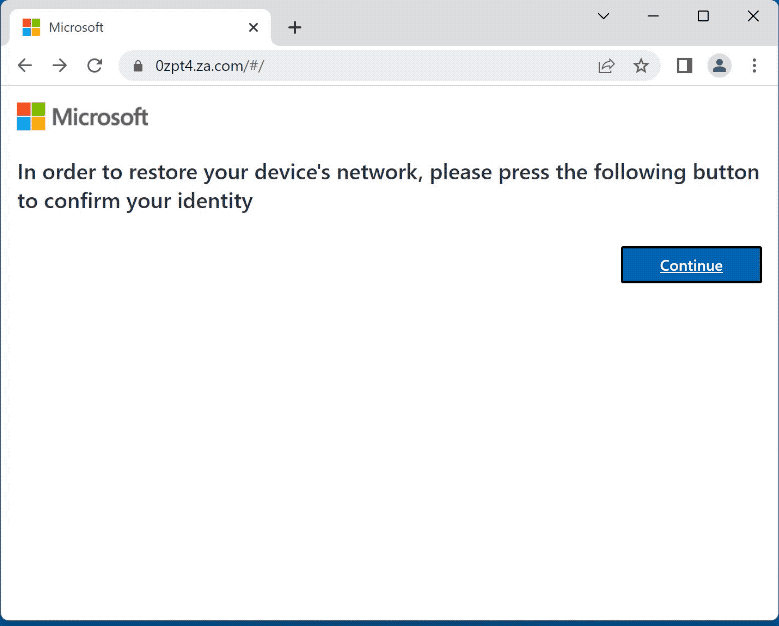 Abnormal Network Traffic On This Device POP-UP Scam