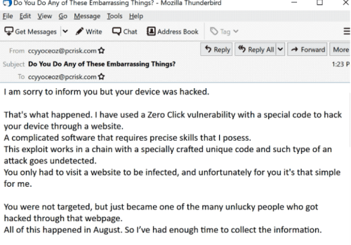 Your Account Was Hacked Email Scam – Co potřebujete vědět?