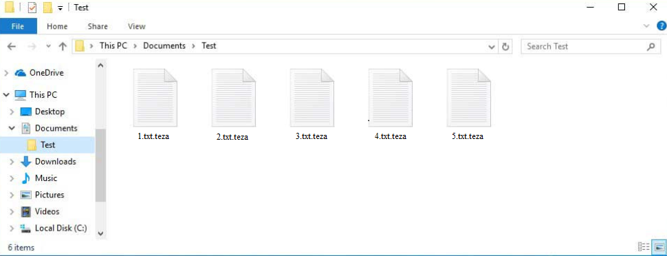 Teza ransomware files