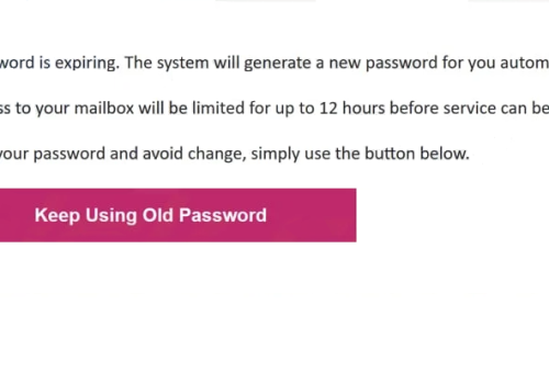 ما هي عملية الاحتيال عبر “Your Password Is Expiring” البريد الإلكتروني