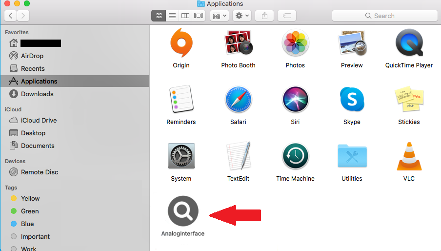 Ta bort AnalogInterface adware (Mac)