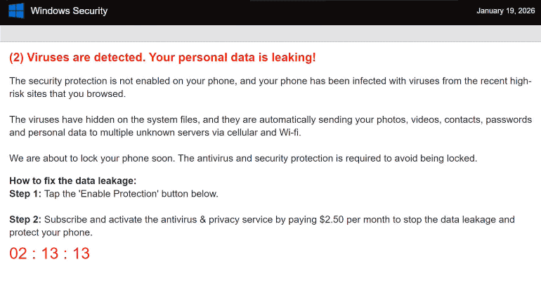 ” Critical Security Alert ” Pop-up dolandırıcılığını kaldır
