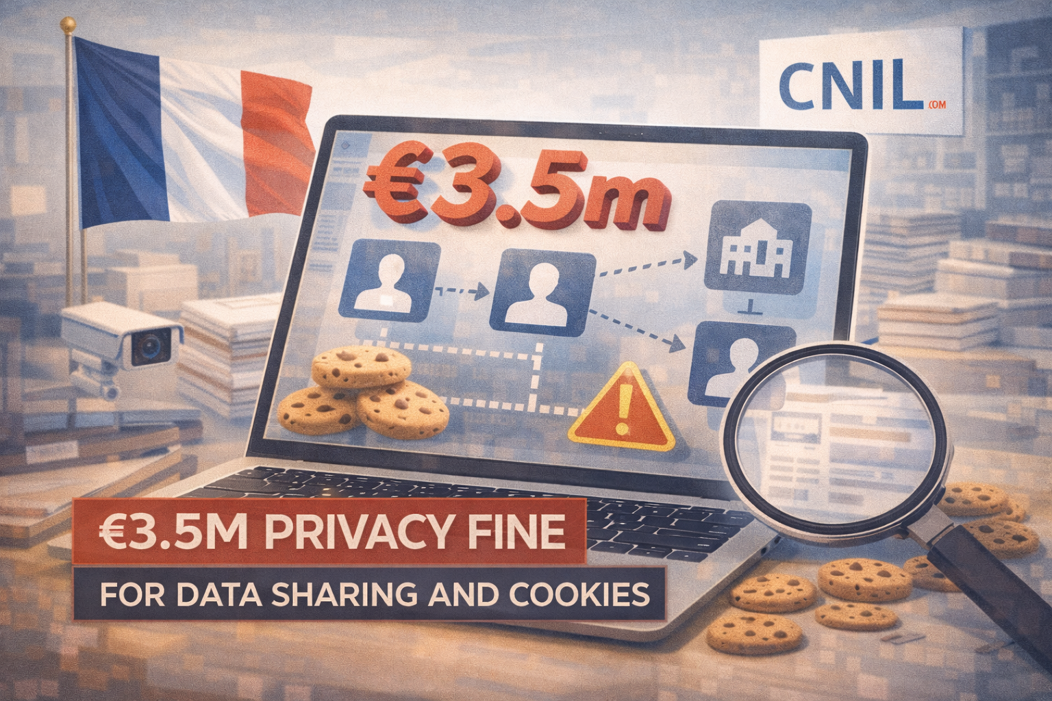Franse toeziener beboet een bedrijf met €3,5 miljoen voor het delen van gegevens en cookies