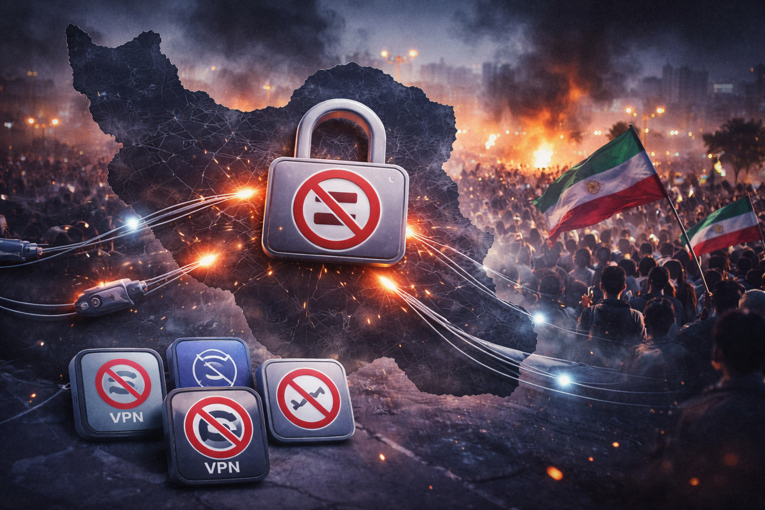 Il blackout di internet in Iran blocca l’accesso alle VPN mentre continuano le proteste