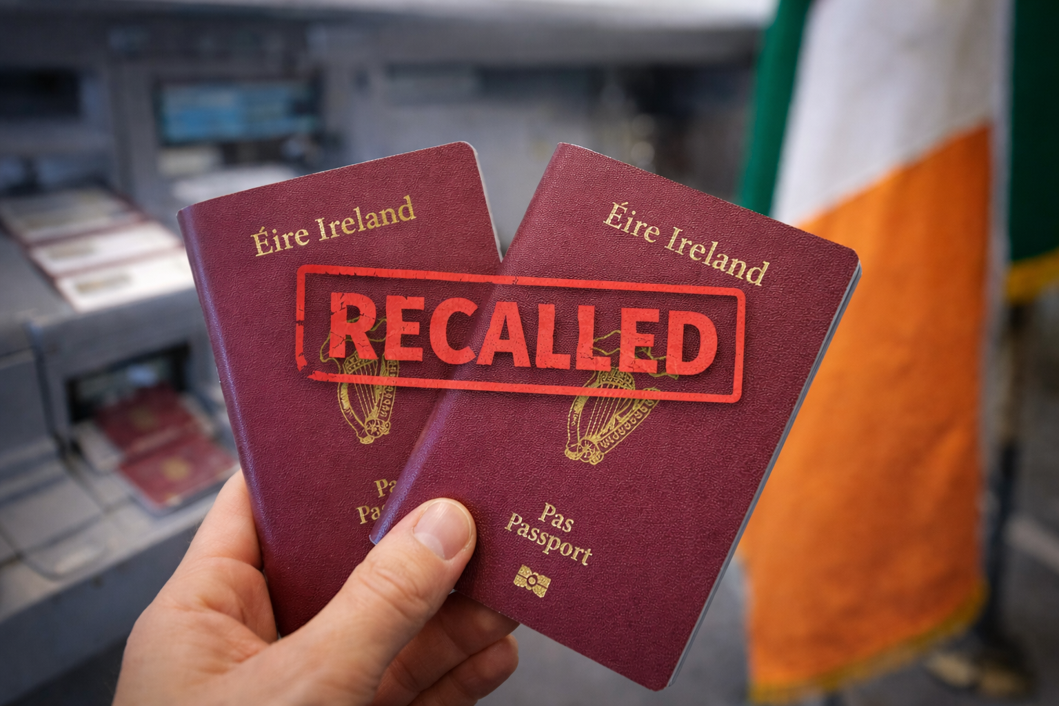 El Departamento de Asuntos Exteriores de Irlanda retira pasaportes por fallo en el software