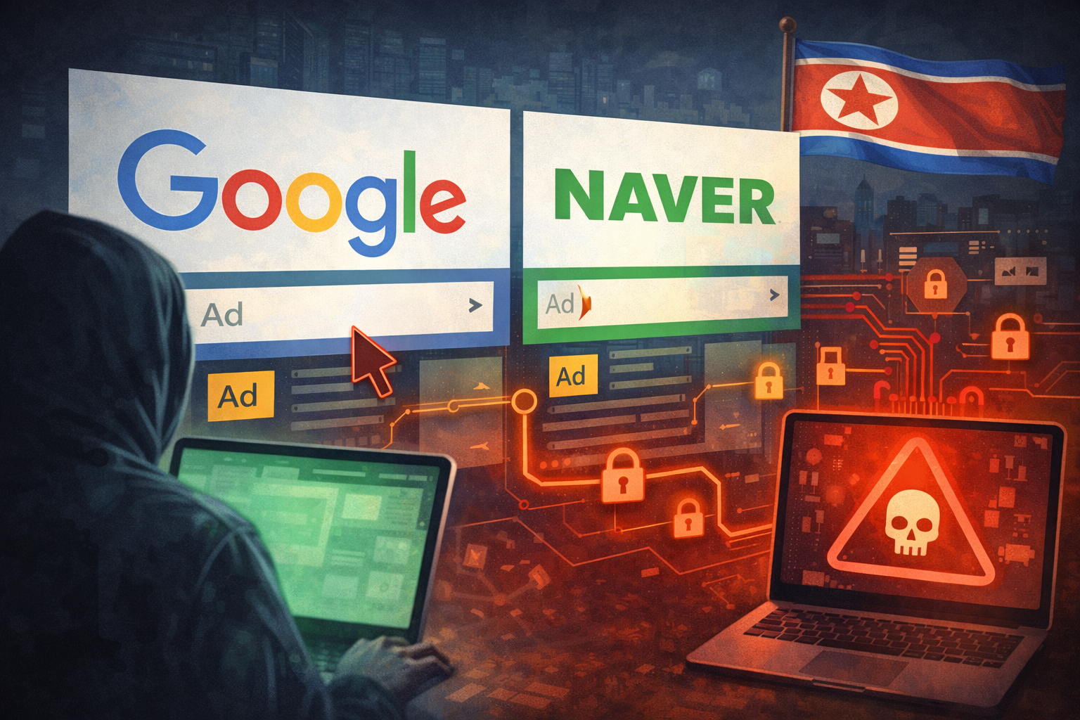 Kuzey Kore bağlantılı hackerlar, Google reklamlarını kullanarak zararlı yazılım yayıyor