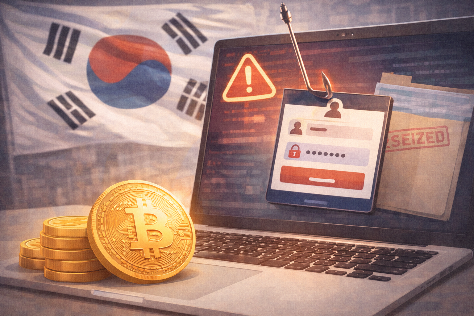 Fiscales surcoreanos pierden Bitcoin incautado en estafa de phishing