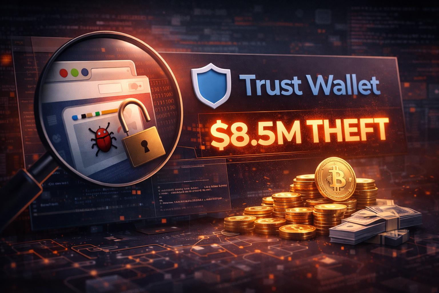 Trust Wallet koppelt browserextensie-compromittering aan $8,5 miljoen cryptodiefstal