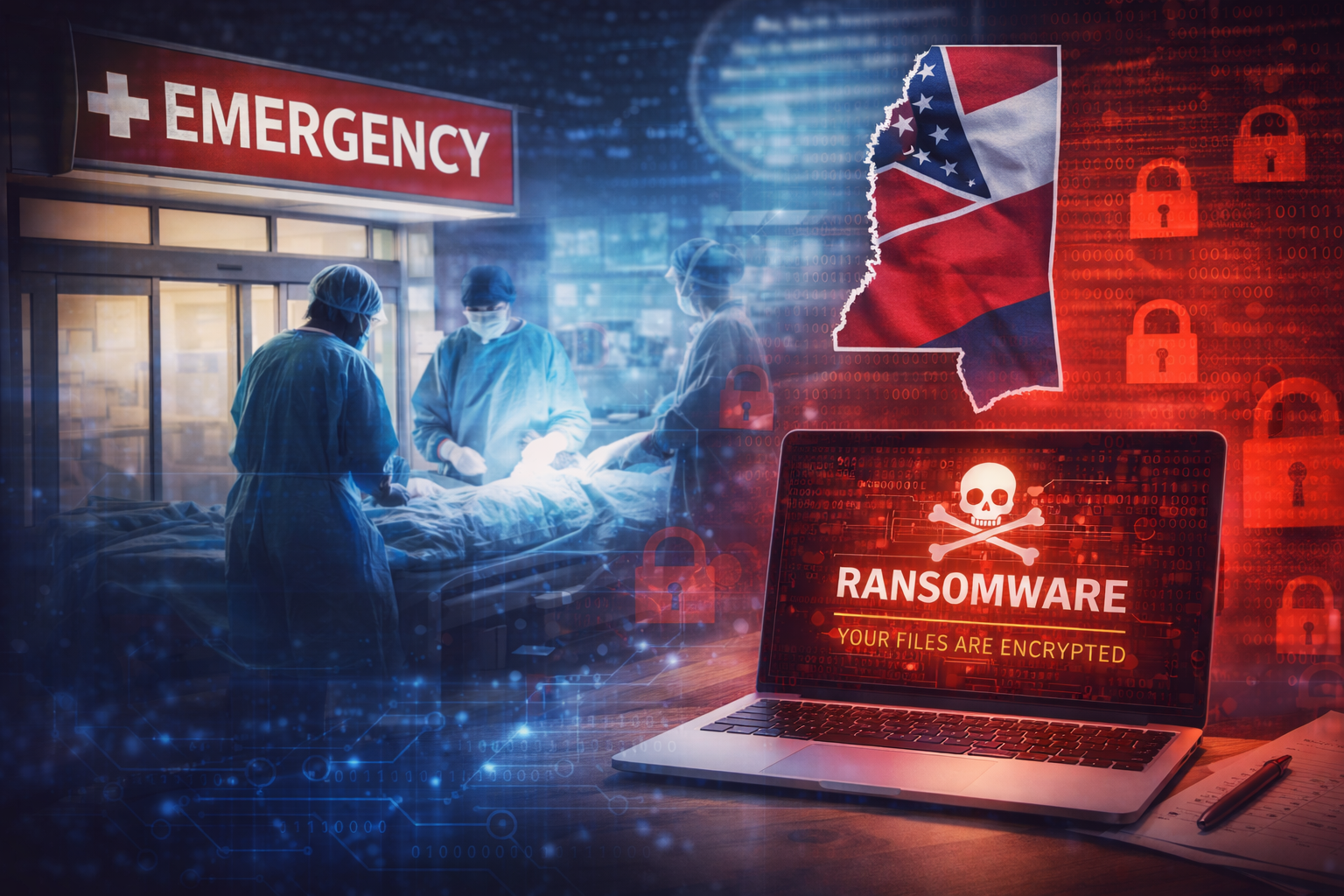 Система здравоохранения Миссисипи сообщает о атаке вымогателей на сеть больниц