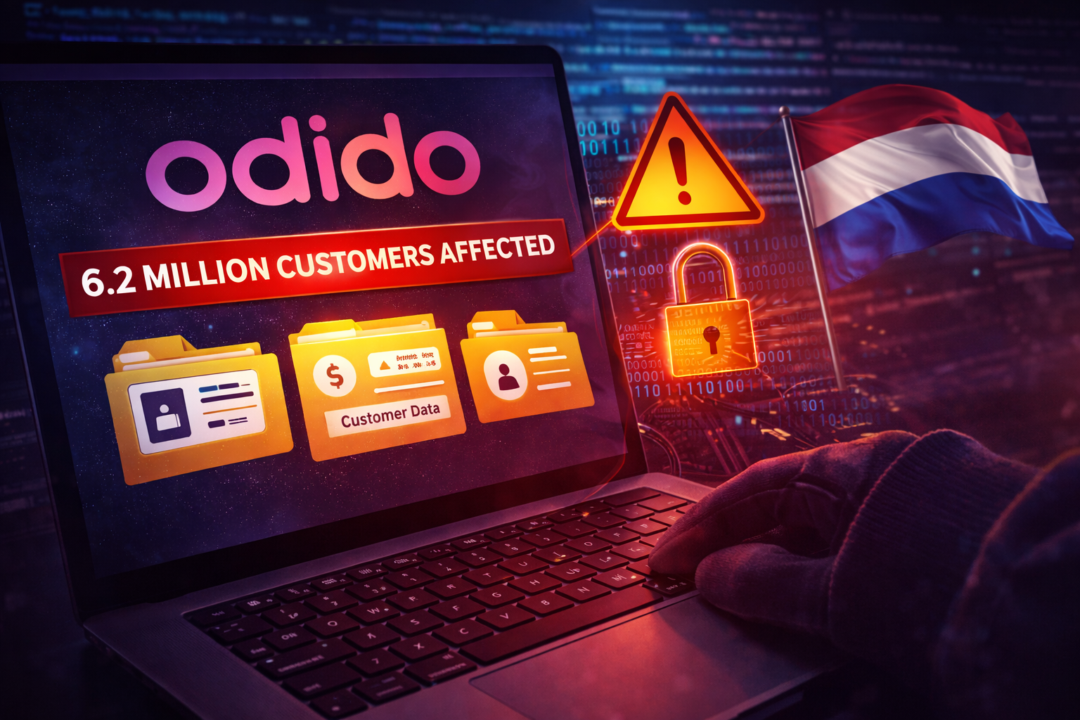 Odido segnala una violazione dei dati personali che ha colpito 6,2 milioni di clienti