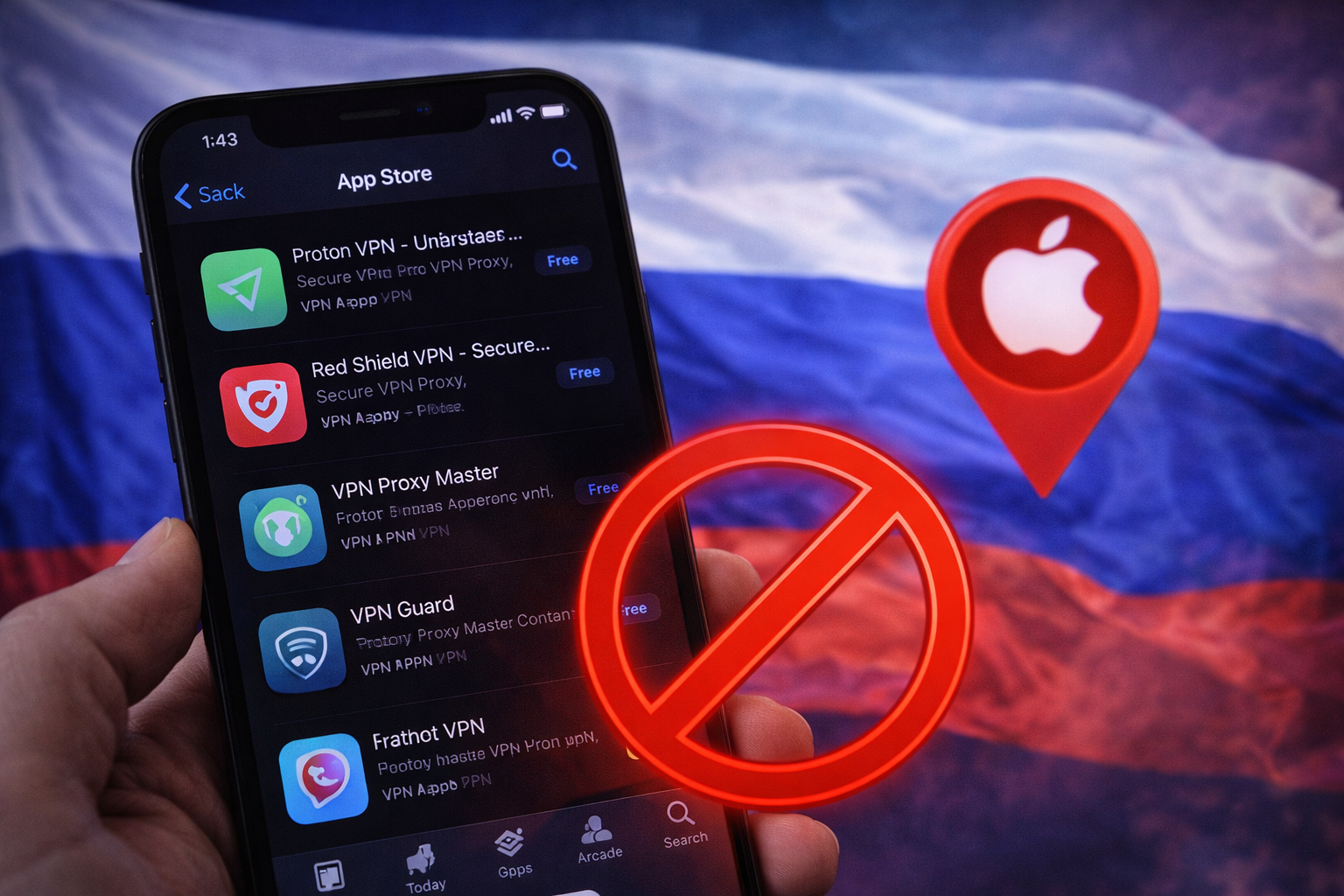 Apple remove aplicativos de VPN da App Store Russa