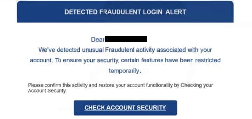 Verwijder ” Detected Fraudulent Login Alert ” phishing-e-mail