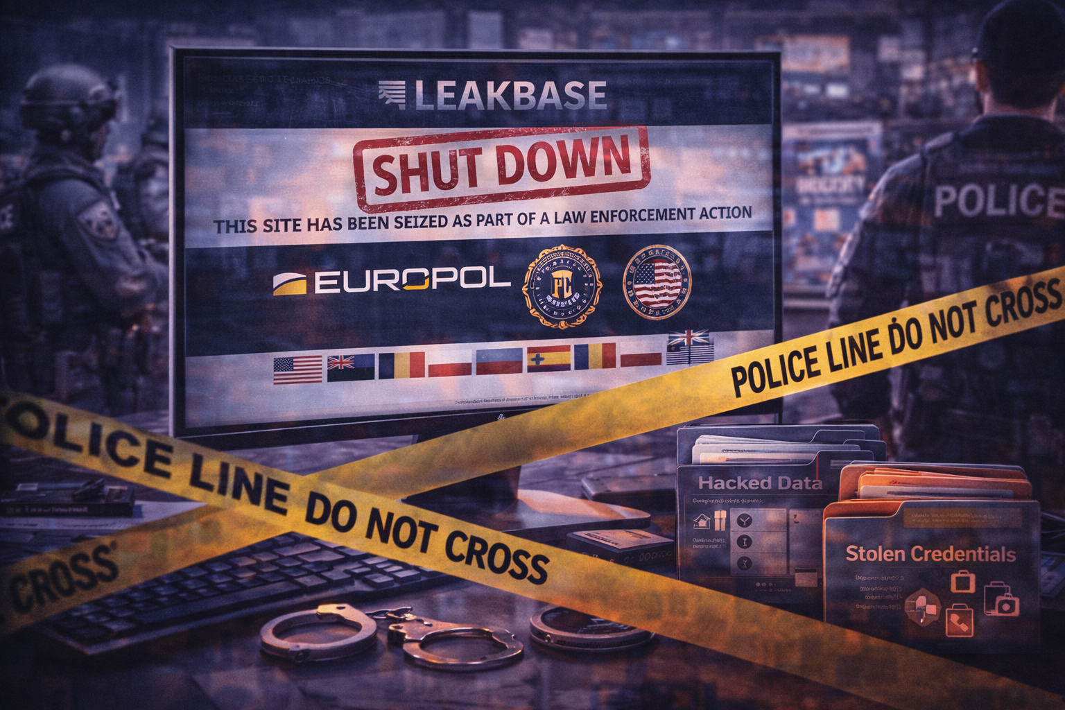 Operação internacional encerra o fórum de crimes cibernéticos LeakBase