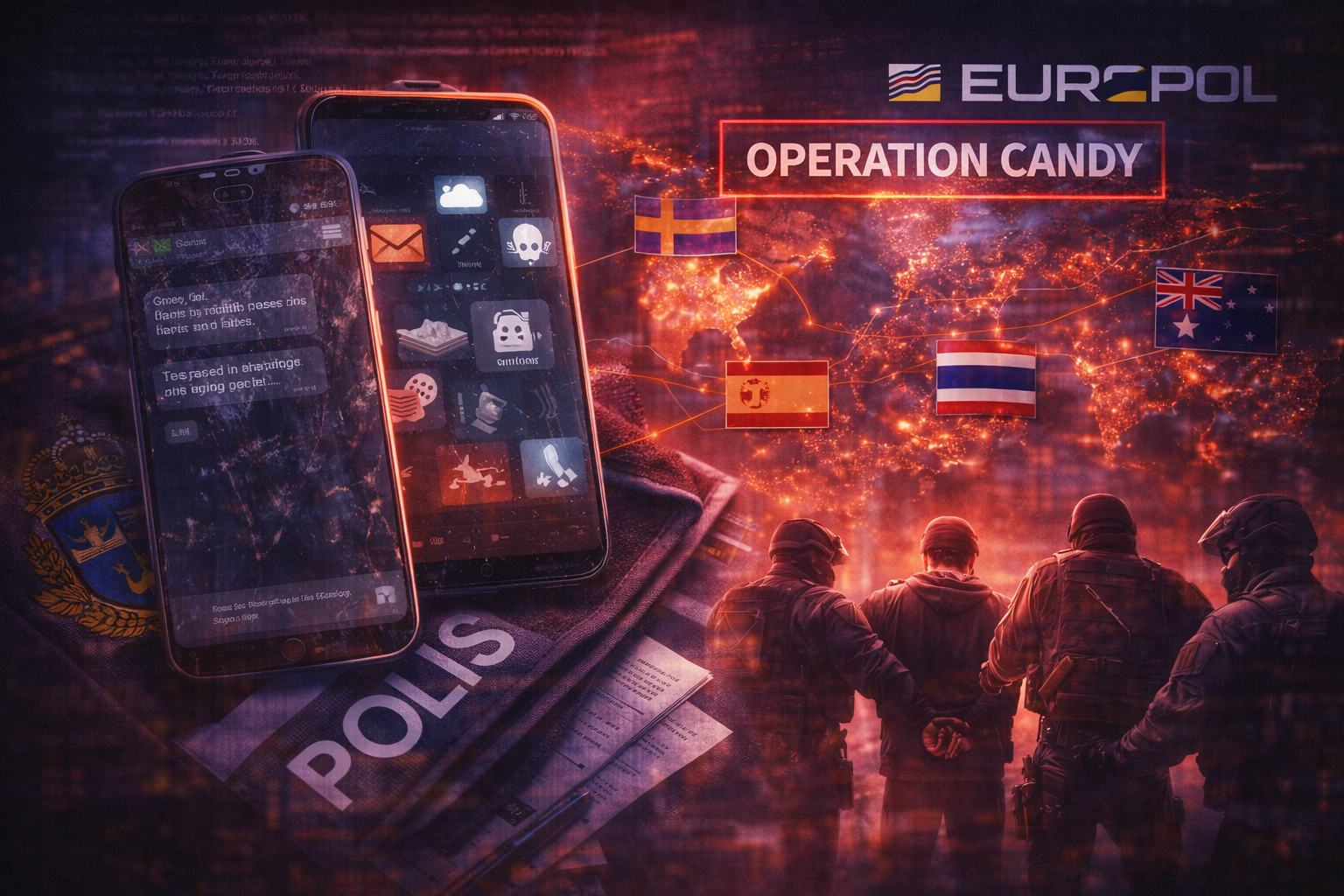 İsveç’te telefon verilerinin el koyulması, Europol’un Operation Candy kapsamında küresel tutuklamalara yol açtı