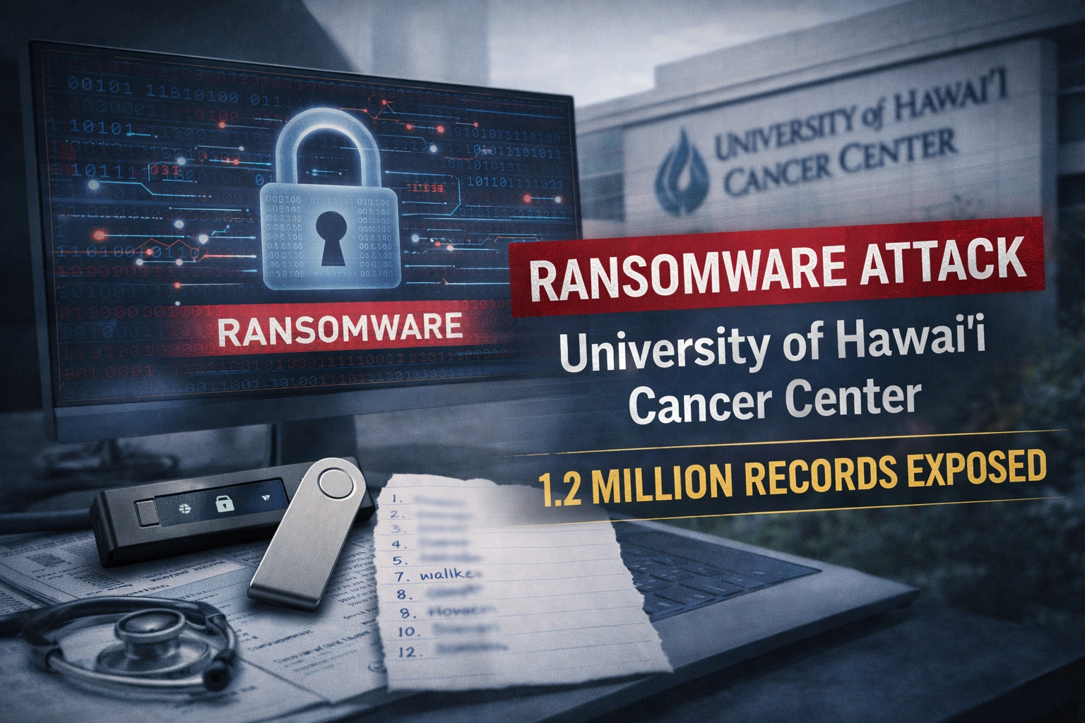 Ransomware attack at University of Hawaiʻi Cancer Center exposed records of about 1.2 million individuals