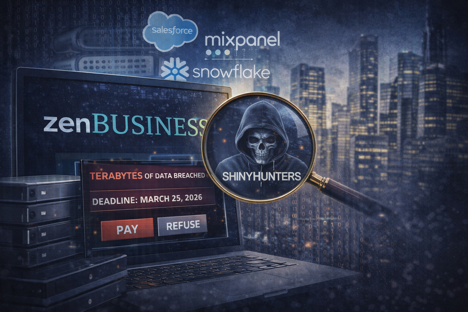 ShinyHunters claims ZenBusiness data breach involving terabytes of data