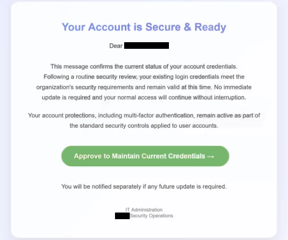 Supprimer les emails de phishing Your Account Is Secure & Ready