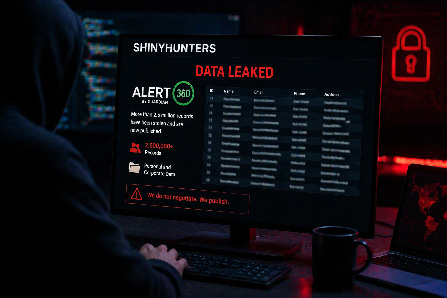 Alert360 ihlali iddiası, fidye anlaşmazlığından sonra 2,5 milyon kaydı ortaya çıkardı