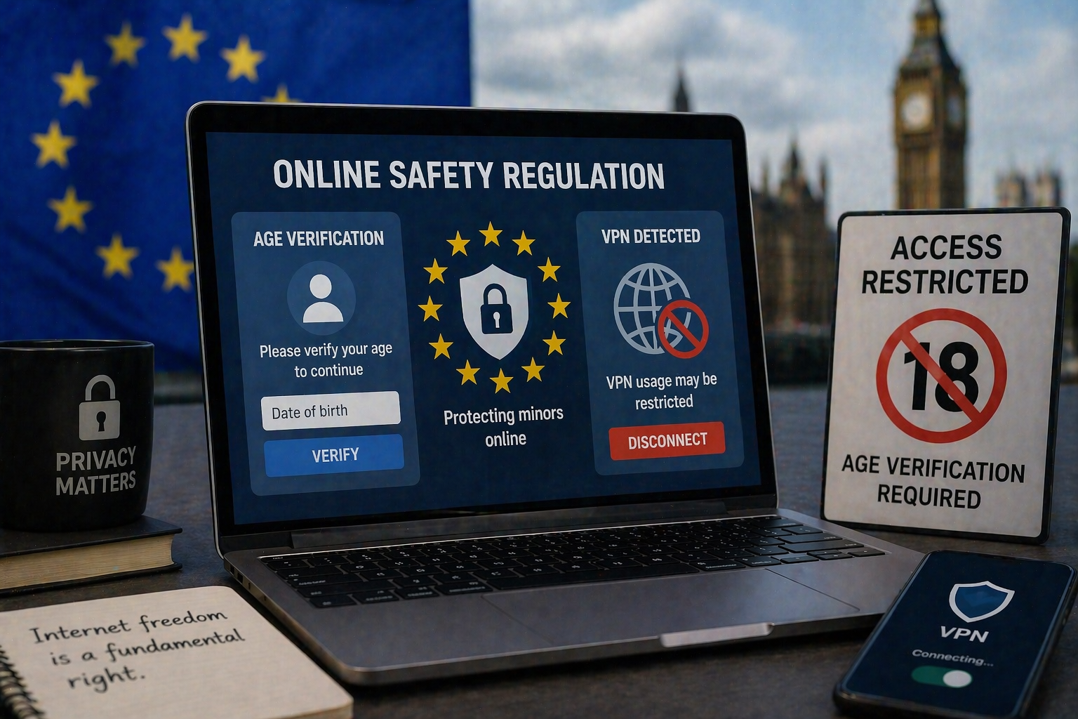 Europe considers age verification and VPN controls in internet policy push