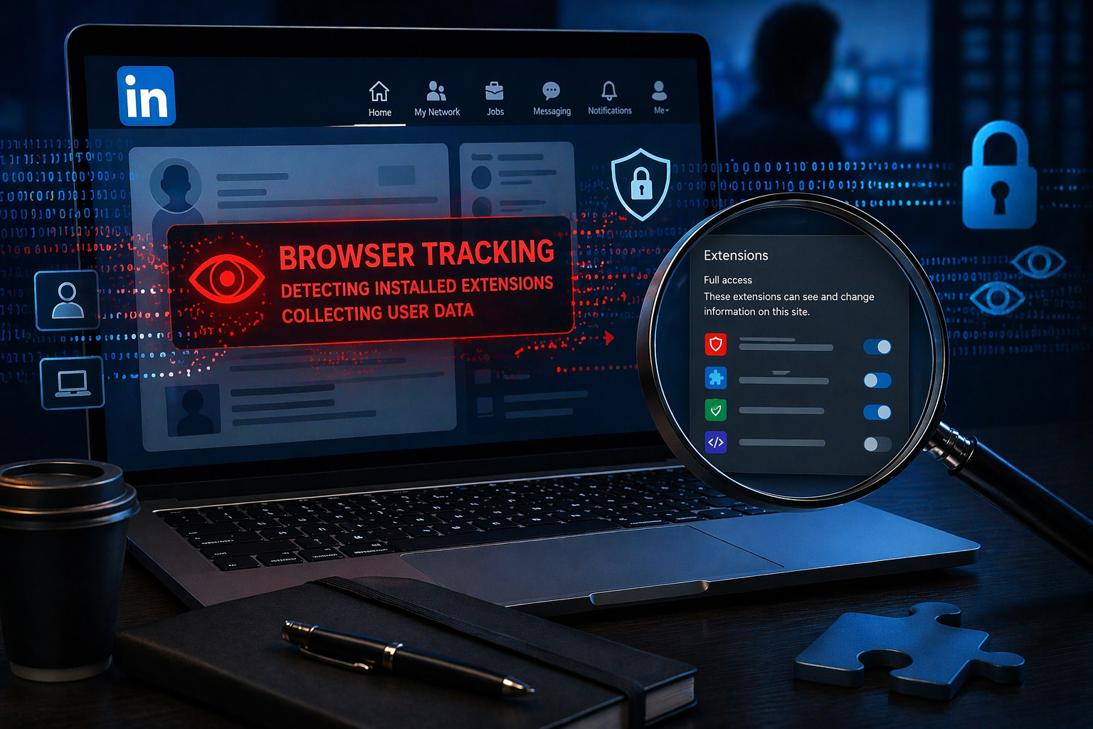 LinkedIn se enfrenta a demandas por supuesto seguimiento de extensiones de navegador