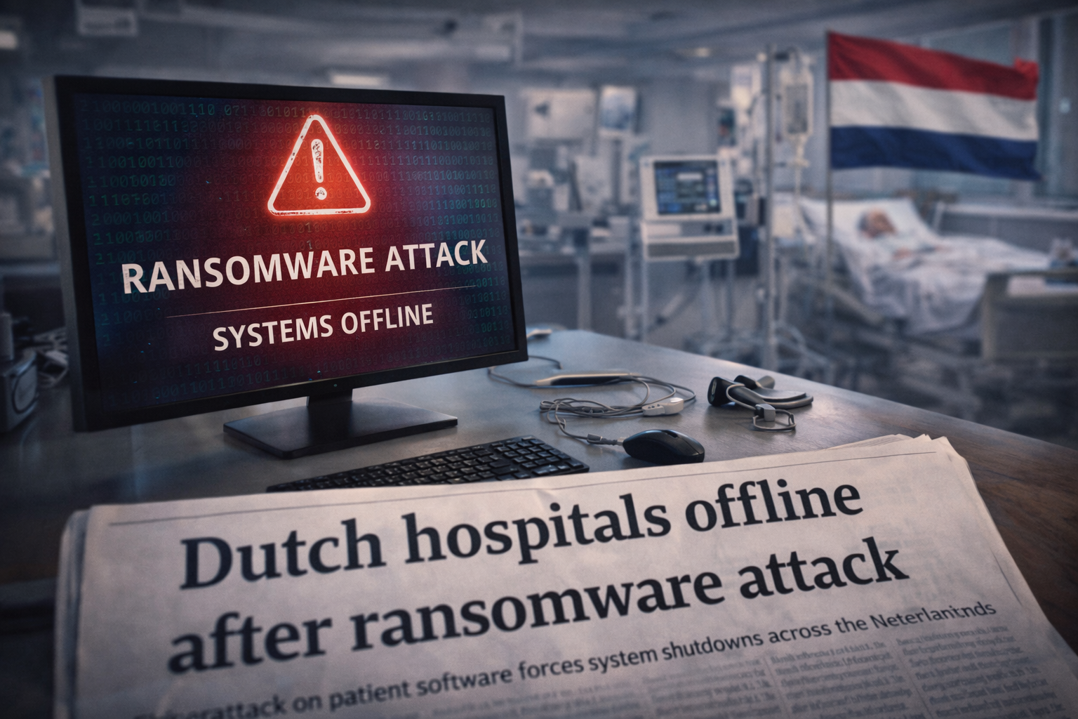 Une attaque par ransomware contre un logiciel néerlandais pour patients oblige les hôpitaux à être mis hors ligne
