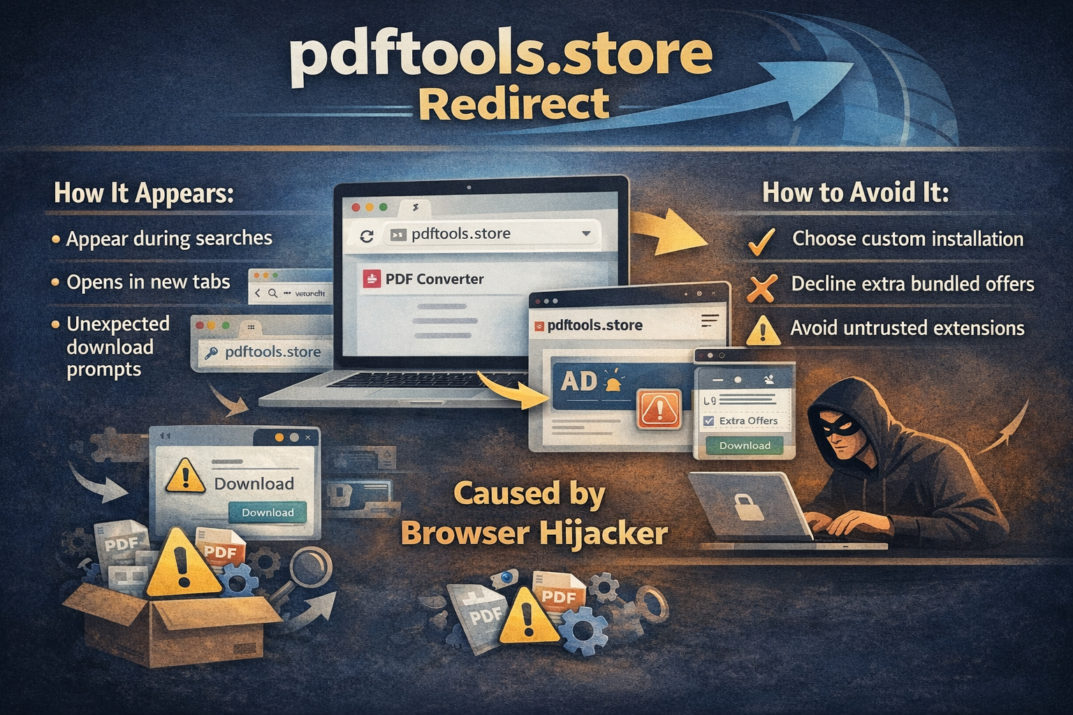 Rimuovere pdftools.store reindirizzamento
