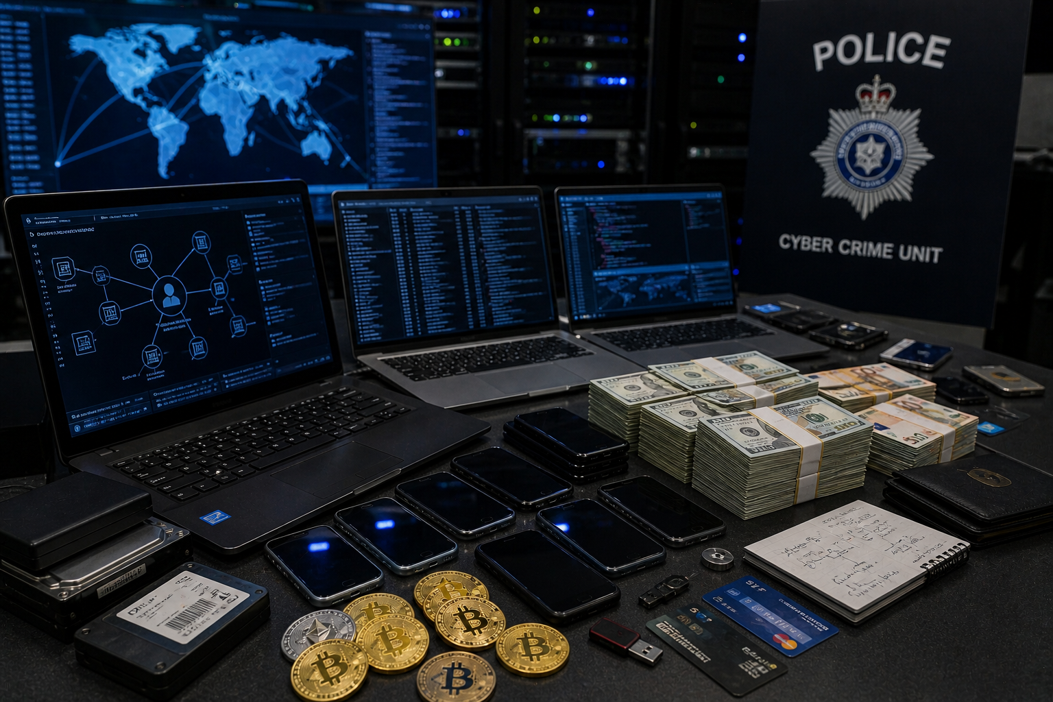 Rede global de fraude desmantelada após operação de golpe online em larga escala descoberta