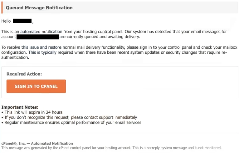 Remove “Mail Delivery Issue Detected” phishing email