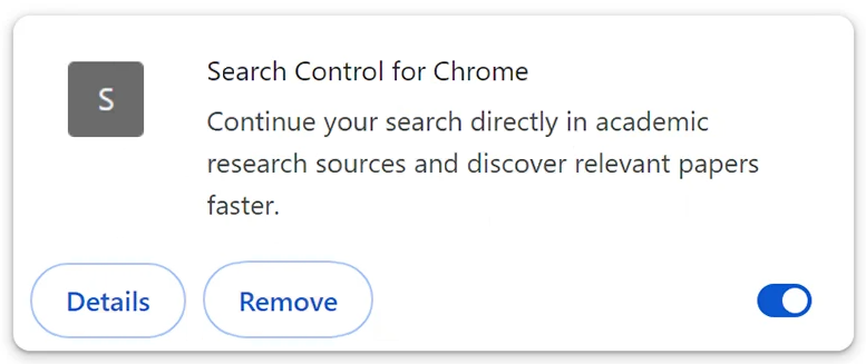 Rimuovi Search Control for Chrome il dirottatore del browser