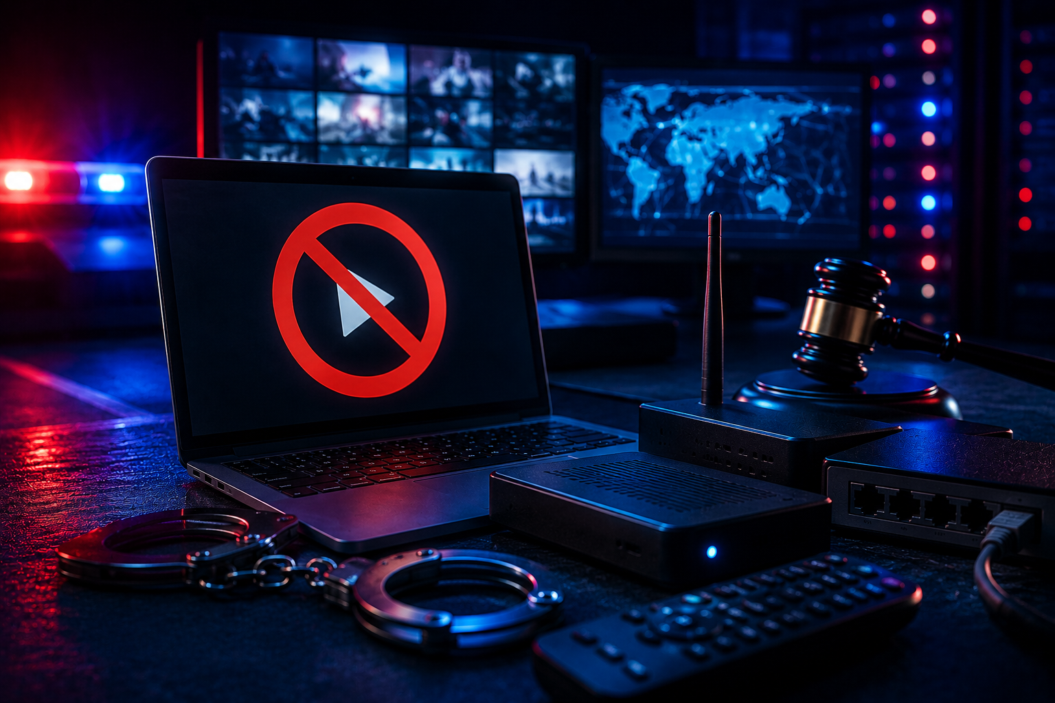 La repressione internazionale smantella nove gruppi criminali legati a reti di streaming illegali