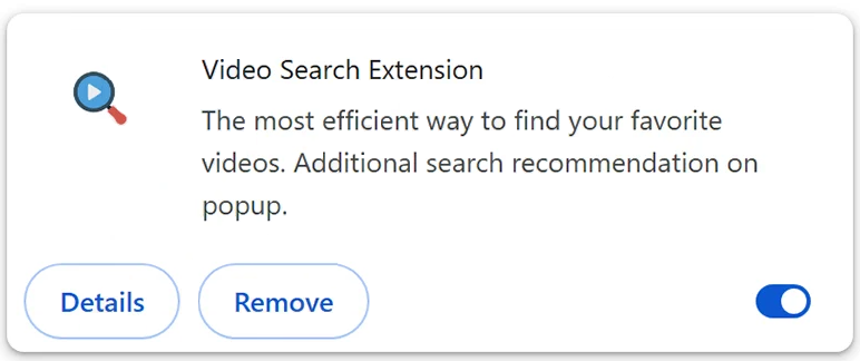 Remover Video Search Extension browser hijacker