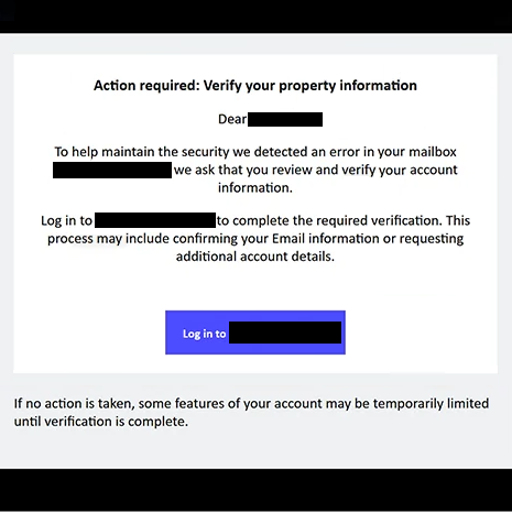 Удалите фишинговую почту Final Reminder Action required: Verify your Account information