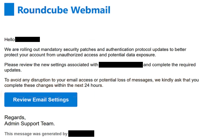Удалите фишинговую почту Roundcube Webmail — mandatory security patches