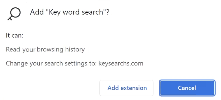 Verwijder keysearchs.com redirect