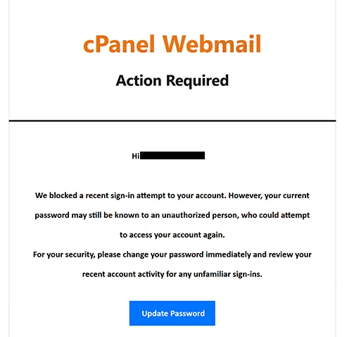 Удалите фишинговую почту Security Alert: Sign-In Attempt Blocked